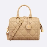 Dior Women Groove 25 Bag Biscuit Macrocannage Calfskin M1365UBOL (1)