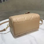 Dior Women Groove 25 Bag Biscuit Macrocannage Calfskin M1365UBOL