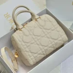 Dior Dam Groove 25 Väska Dammig Elfenben Macrocannage Kalvskinn M1365UBOL