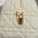 Dior Dam Groove 25 Väska Dammig Elfenben Macrocannage Kalvskinn M1365UBOL