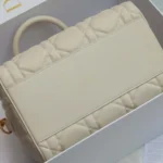 Dior Dam Groove 25 Väska Dammig Elfenben Macrocannage Kalvskinn M1365UBOL