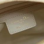 Dior Dam Groove 25 Väska Dammig Elfenben Macrocannage Kalvskinn M1365UBOL