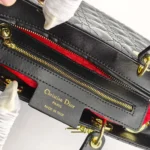 Dior Women Large Lady Dior Bag Black Cannage Lambskin M0566ONGE