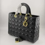 Dior Women Large Lady Dior Bag Black Cannage Lambskin M0566ONGE