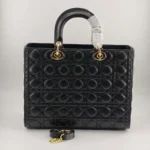 Dior Women Large Lady Dior Bag Black Cannage Lambskin M0566ONGE