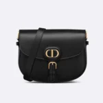 Dior Women Medium Dior Bobby Bag Black Grained Calfskin M9337USKU
