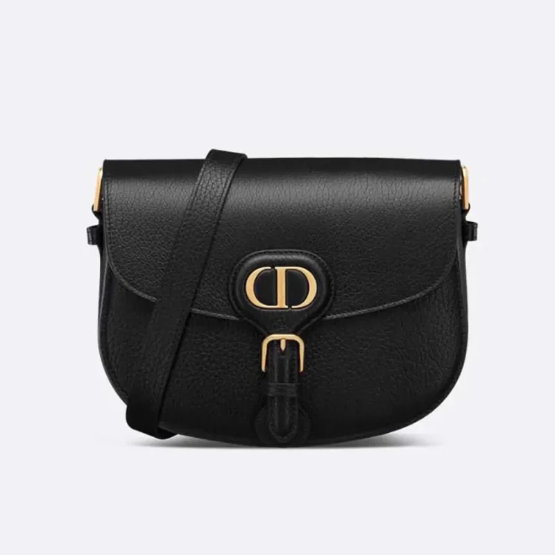 Dior Women Medium Dior Bobby Bag Black Grained Calfskin M9337USKU