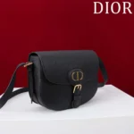 Dior Women Medium Dior Bobby Bag Black Grained Calfskin M9337USKU