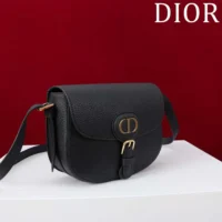 Dior Women Medium Dior Bobby Bag Black Grained Calfskin M9337USKU (1)