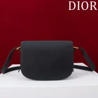 Dior Women Medium Dior Bobby Bag Black Grained Calfskin M9337USKU (1)