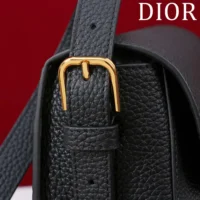 Dior Women Medium Dior Bobby Bag Black Grained Calfskin M9337USKU (1)