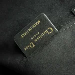 Dior Women Medium Dior Toujours Bag Black Tweed with White Cannage Motif