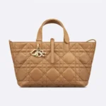 Dior Women Medium Dior Toujours Bag Medium Tan Macrocannage Calfskin