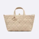 Dior Women Medium Dior Toujours Bag Powder Beige Macrocannage Calfskin