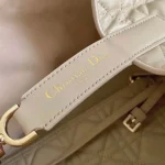 Dior Women Medium Dior Toujours Bag Powder Beige Macrocannage Calfskin