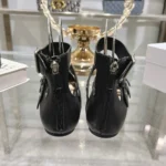 Ballerines Dior Punk pour femme en cuir de veau souple noir KCB947VSO