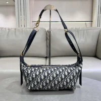 Dior Women Small D-Journey Bag Blue Dior Oblique Jacquard (1)