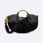 Dior Women Walk in Dior Purse Black Macrocannage Calfskin M4511UBOL