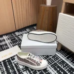 Dior Women Walk’n’Dior Platform Sneaker Embroidered Cotton-Pink