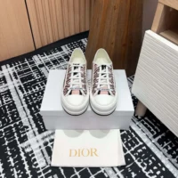 Dior Women Walk’n’Dior Platform Sneaker Embroidered Cotton-Pink (1)