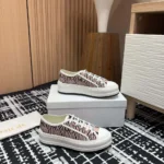 Dior Women Walk’n’Dior Platform Sneaker Embroidered Cotton-Pink