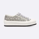 Dior Women Walk’n’Dior Platform Sneaker Embroidered Cotton-White