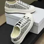 Dior Women Walk’n’Dior Platform Sneaker Embroidered Cotton-White