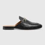 Gucci Women Princetown Slipper Black GG leather ‎813864AAD6S1000
