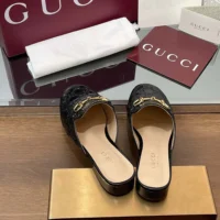 Gucci Women Princetown Slipper Black GG leather ‎813864AAD6S1000 (1)