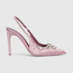 Gucci Women Pump with Crystals Light Pink Satin 812192FAD2V5741