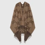 Capa reversible de cachemir Gucci Jumbo GG para mujer 7743084GABX9764