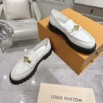 Louis Vuitton LV Women District Flat Loafer-White 1AGXIZ