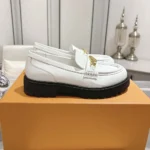 Louis Vuitton LV Women District Flat Loafer-White 1AGXIZ