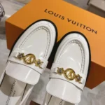 Louis Vuitton LV Women District Flat Loafer-White 1AGXIZ