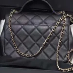 Chanel Women Caviar Quilted Small Business Affinity Flap Black
