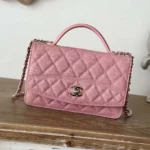 Chanel Damen Logo Handtasche Single Shoulder Kalbsleder-Pink