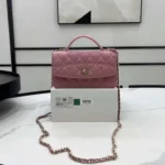 Chanel Damen Logo Handtasche Single Shoulder Kalbsleder-Pink