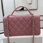 Chanel Damen Logo Handtasche Single Shoulder Kalbsleder-Pink