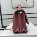 Chanel Damen Logo Handtasche Single Shoulder Kalbsleder-Pink