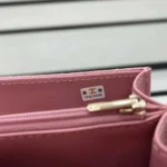 Chanel Damen Logo Handtasche Single Shoulder Kalbsleder-Pink