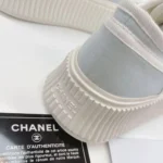 Zapatillas Chanel de suela gruesa para mujer, color azul