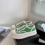 Baskets Chanel à semelles épaisses pour femme - Vert