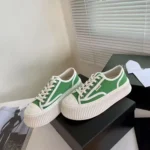 Baskets Chanel à semelles épaisses pour femme - Vert