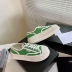 Baskets Chanel à semelles épaisses pour femme - Vert