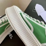 Baskets Chanel à semelles épaisses pour femme - Vert