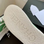 Baskets Chanel à semelles épaisses pour femme - Vert