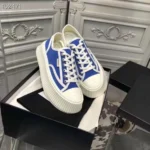 Zapatillas Chanel de suela gruesa para mujer - Azul marino