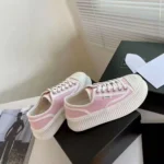 Baskets Chanel à semelles épaisses pour femme - Rose