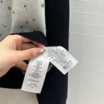 Dior Herr Bomberjacka Svart och Vit Kashmirblandad Stickad Jacka med Flerfärgat Dior Astralmotiv