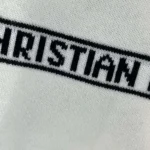 Dior Women DiorAlps Hooded Sweater White Wool and Cashmere Knit with Navy Blue Dior Star Motif